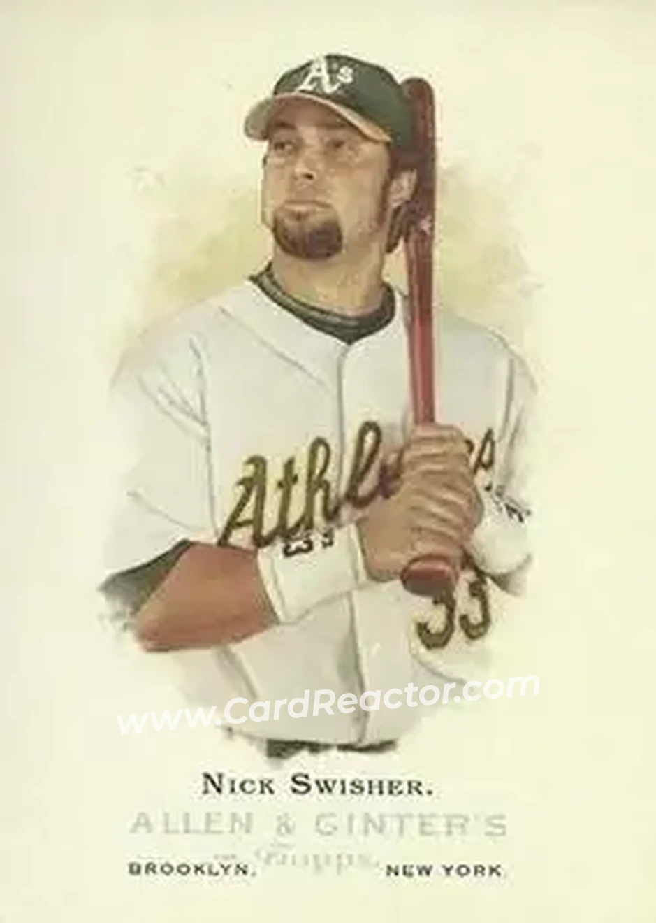 2006 Topps Allen & Ginter #6 - Nick Swisher - Oakland Athletics - Front