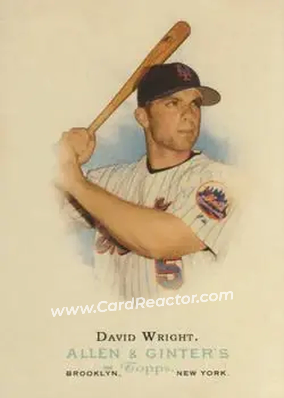 2006 Topps Allen & Ginter #8 - David Wright - New York Mets - Front 2006 Topps Allen & Ginter #8 - David Wright - New York Mets - Front
