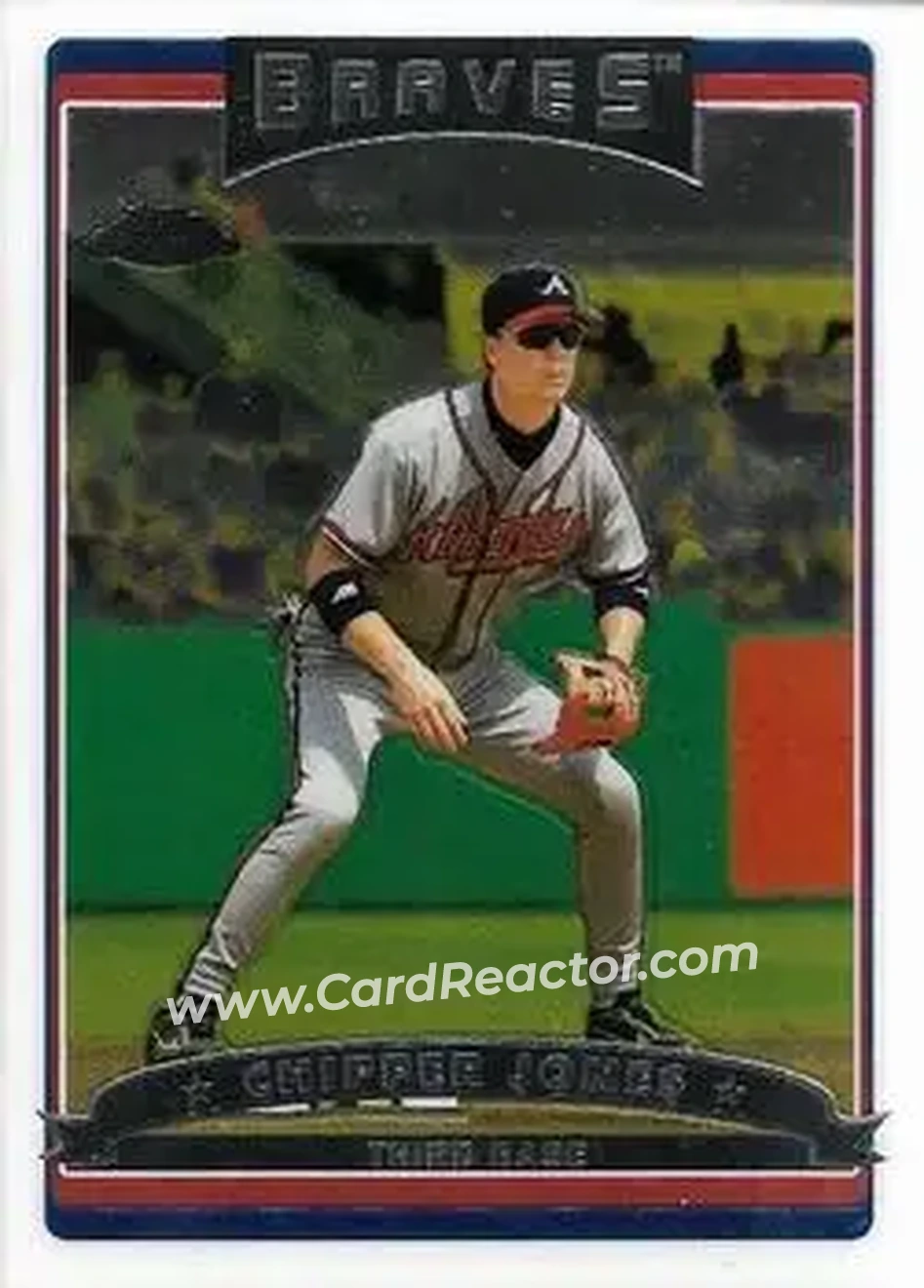 2006 Topps Chrome #14 - Chipper Jones - Atlanta Braves - Front