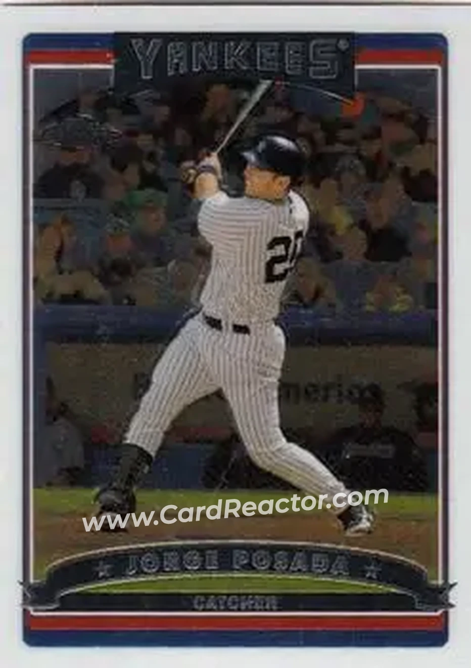 2006 Topps Chrome #18 - Jorge Posada - New York Yankees - Front