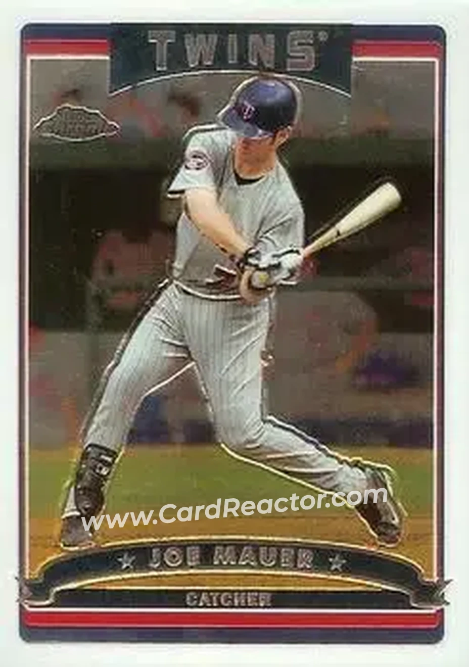 2006 Topps Chrome #24 - Joe Mauer - Minnesota Twins - Front 2006 Topps Chrome #24 - Joe Mauer - Minnesota Twins - Front