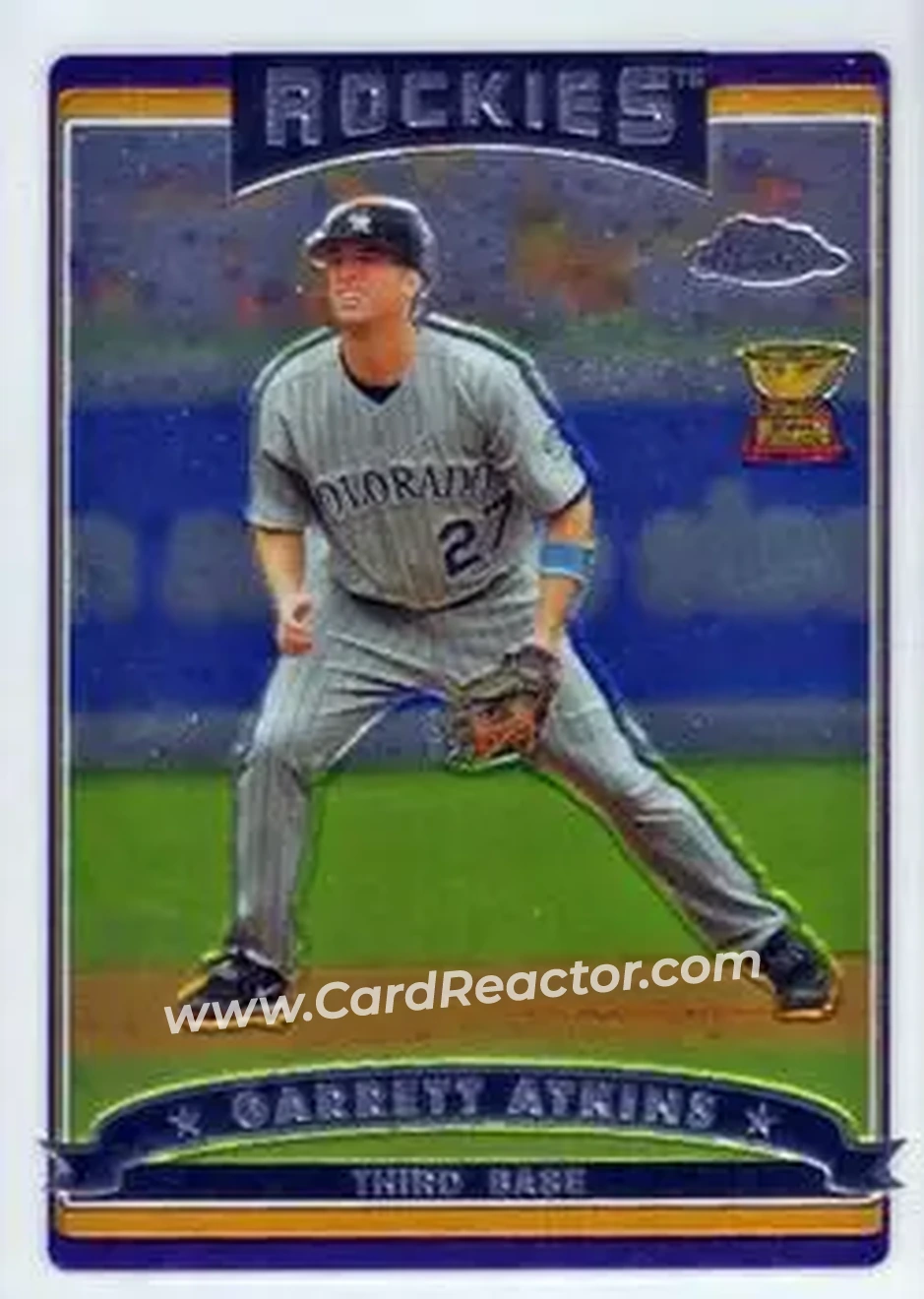 2006 Topps Chrome #2 - Garrett Atkins - Colorado Rockies - Front