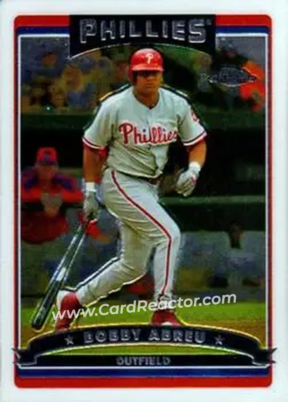 2006 Topps Chrome #10 - Bob Abreu - Philadelphia Phillies - Front