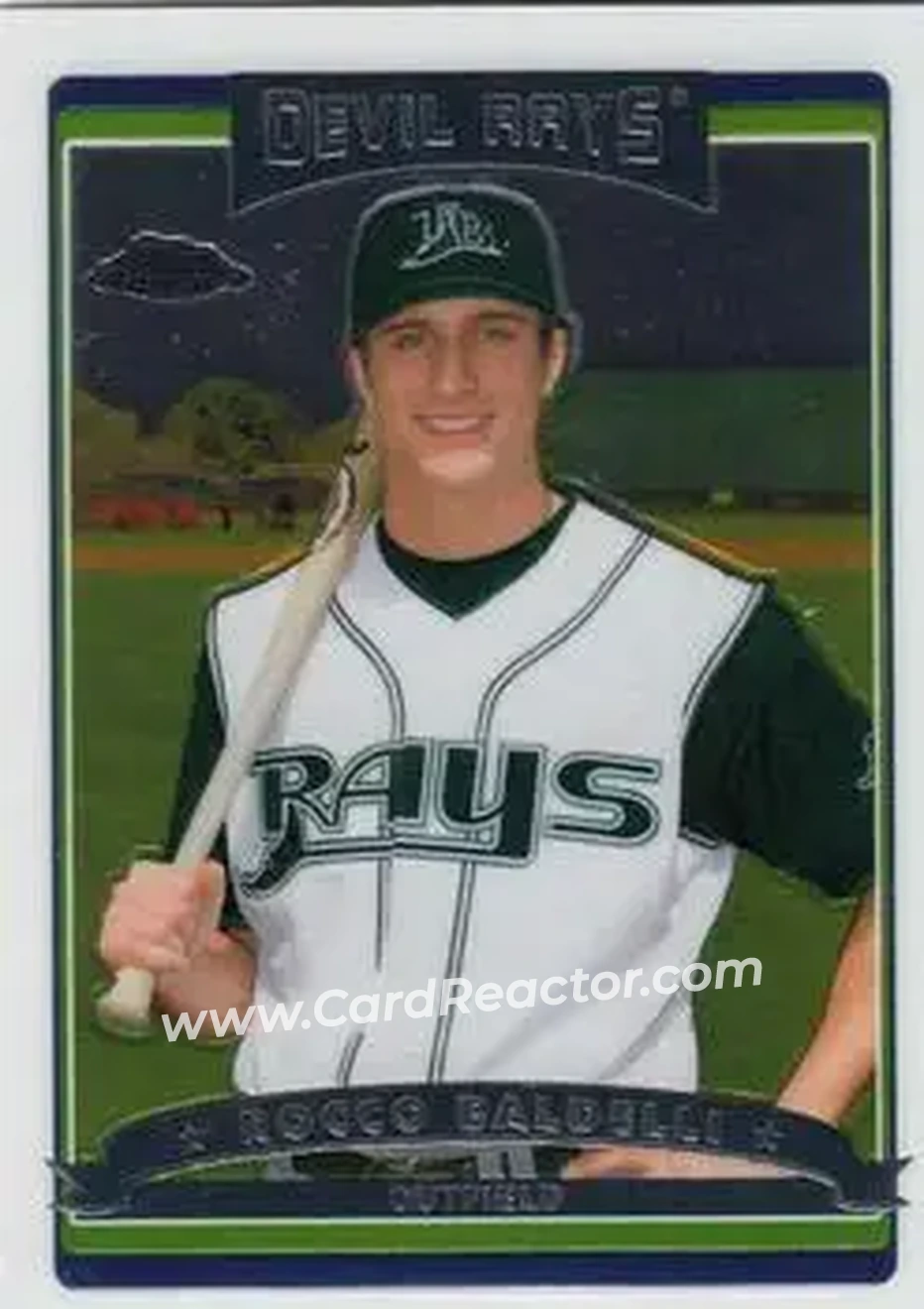 2006 Topps Chrome #28 - Rocco Baldelli - Tampa Bay Devil Rays - Front