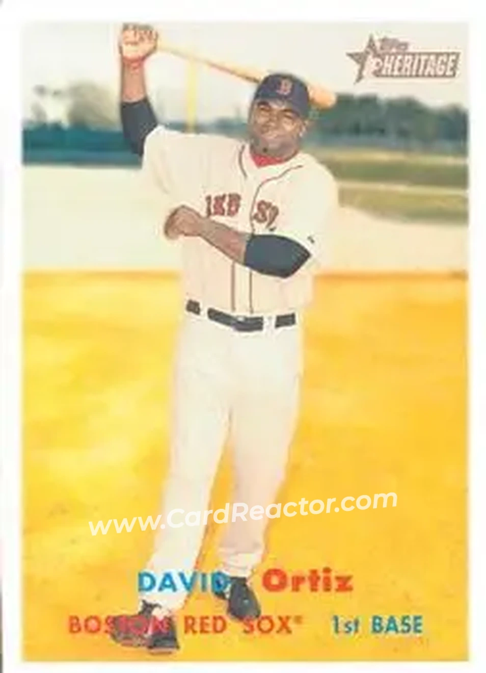 2006 Topps Heritage #1 - David Ortiz - Boston Red Sox - Front