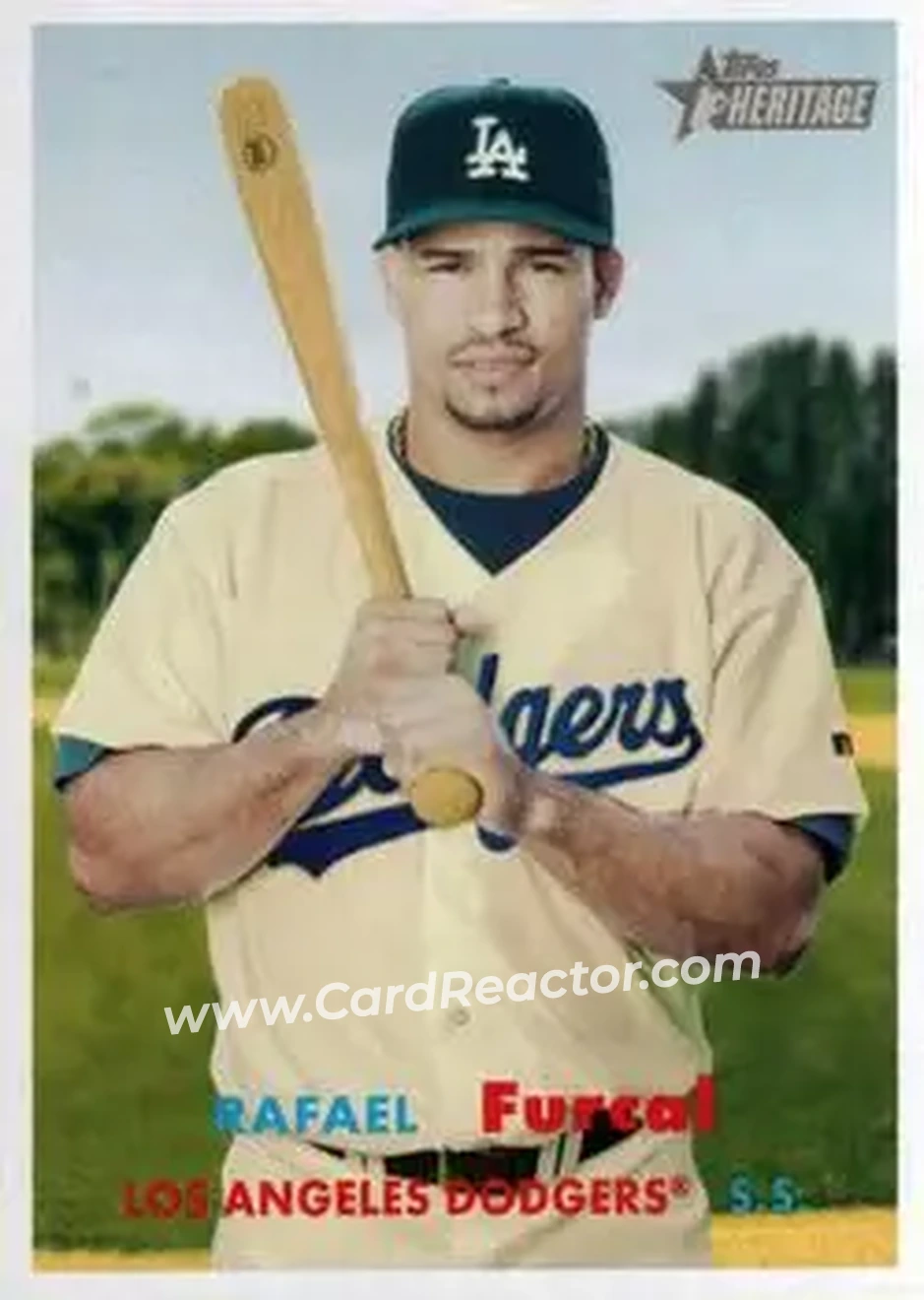 2006 Topps Heritage #4 - Rafael Furcal - Los Angeles Dodgers - Front