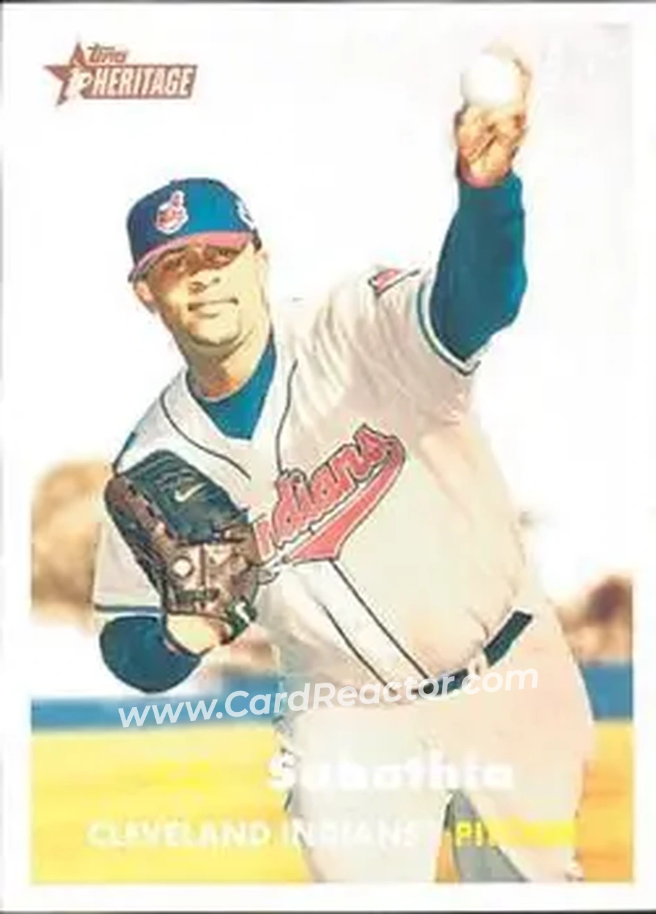 2006 Topps Heritage #8 - CC Sabathia - Cleveland Indians - Front