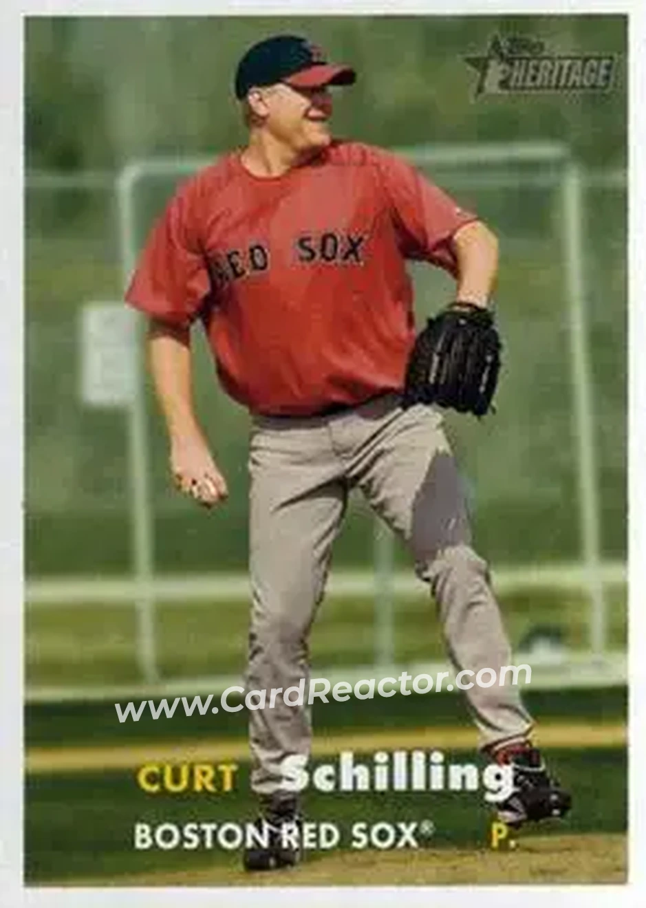 2006 Topps Heritage #15 - Curt Schilling - Boston Red Sox - Front