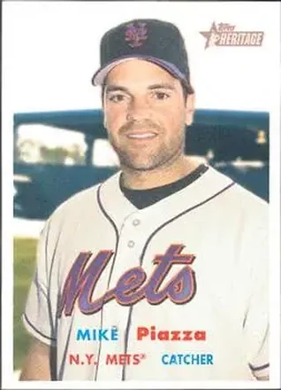 2006 Topps Heritage #2 - Mike Piazza - New York Mets
