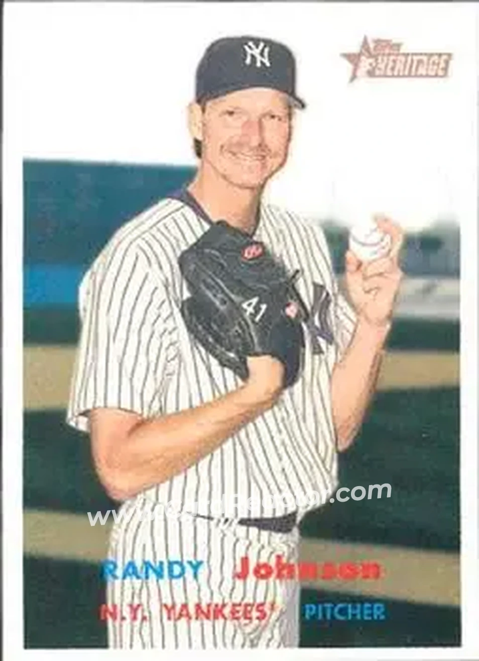2006 Topps Heritage #25 - Randy Johnson - New York Yankees - Front