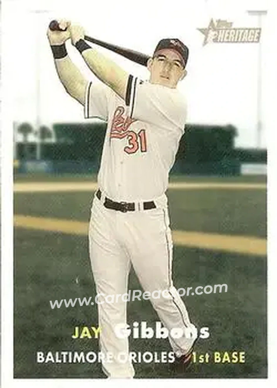2006 Topps Heritage #26 - Jay Gibbons - Baltimore Orioles - Front