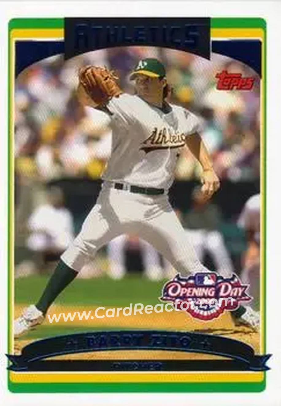 2006 Topps Opening Day #14 - Barry Zito - Oakland Athletics - Front 2006 Topps Opening Day #14 - Barry Zito - Oakland Athletics - Front