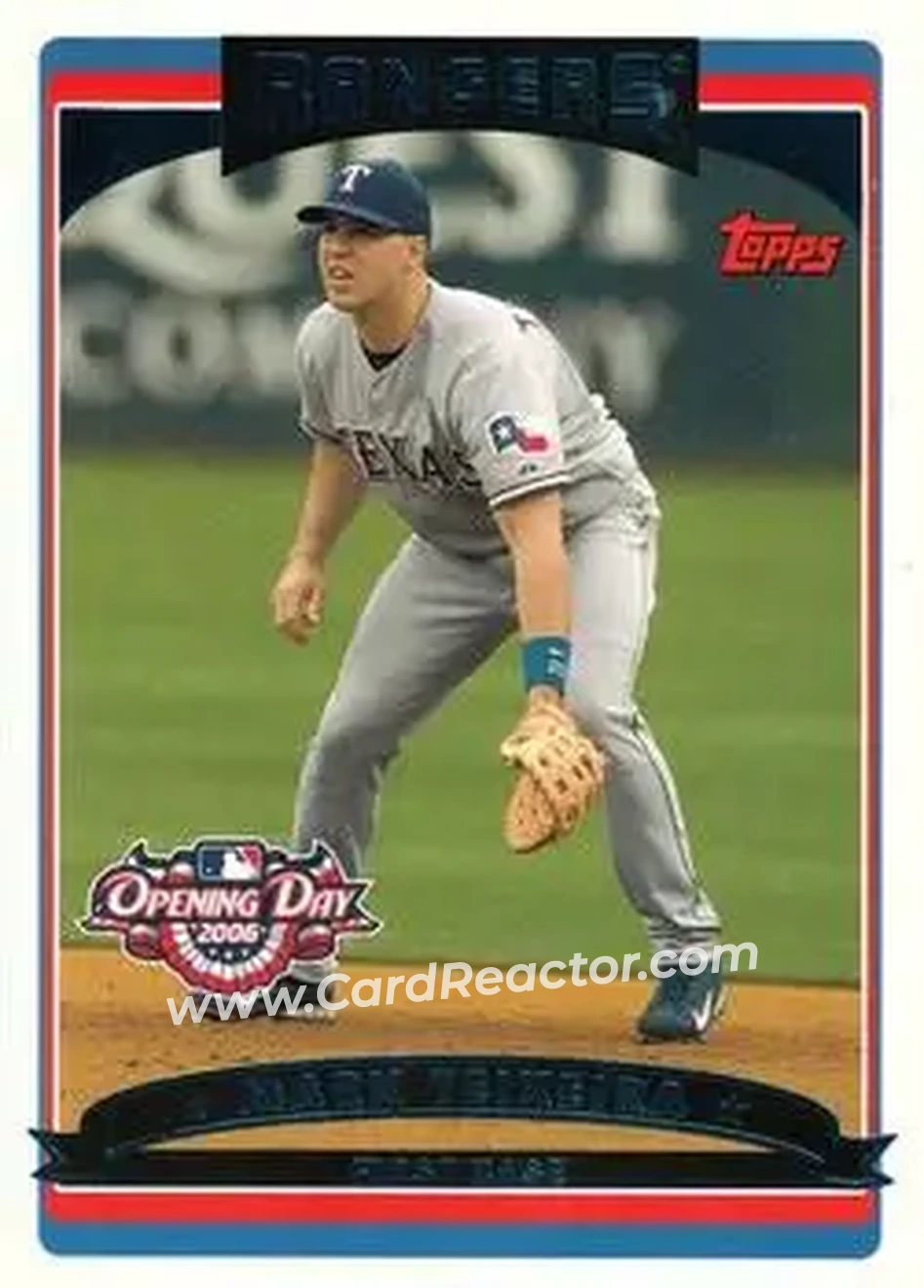 2006 Topps Opening Day #17 - Mark Teixeira - Texas Rangers - Front 2006 Topps Opening Day #17 - Mark Teixeira - Texas Rangers - Front