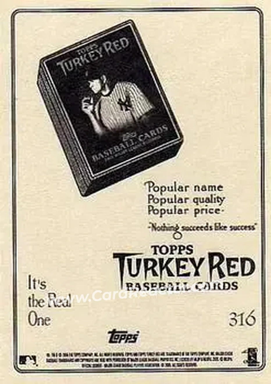 2006 Topps Turkey Red #316b - Alex Rodriguez - Texas Rangers - Back