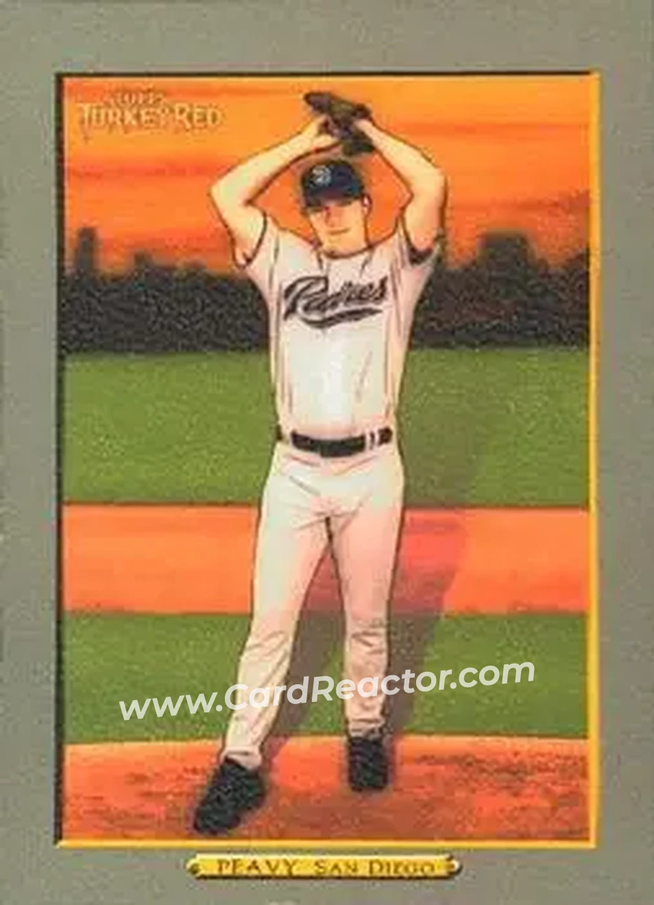 2006 Topps Turkey Red #338 - Jake Peavy - San Diego Padres - Front 2006 Topps Turkey Red #338 - Jake Peavy - San Diego Padres - Front