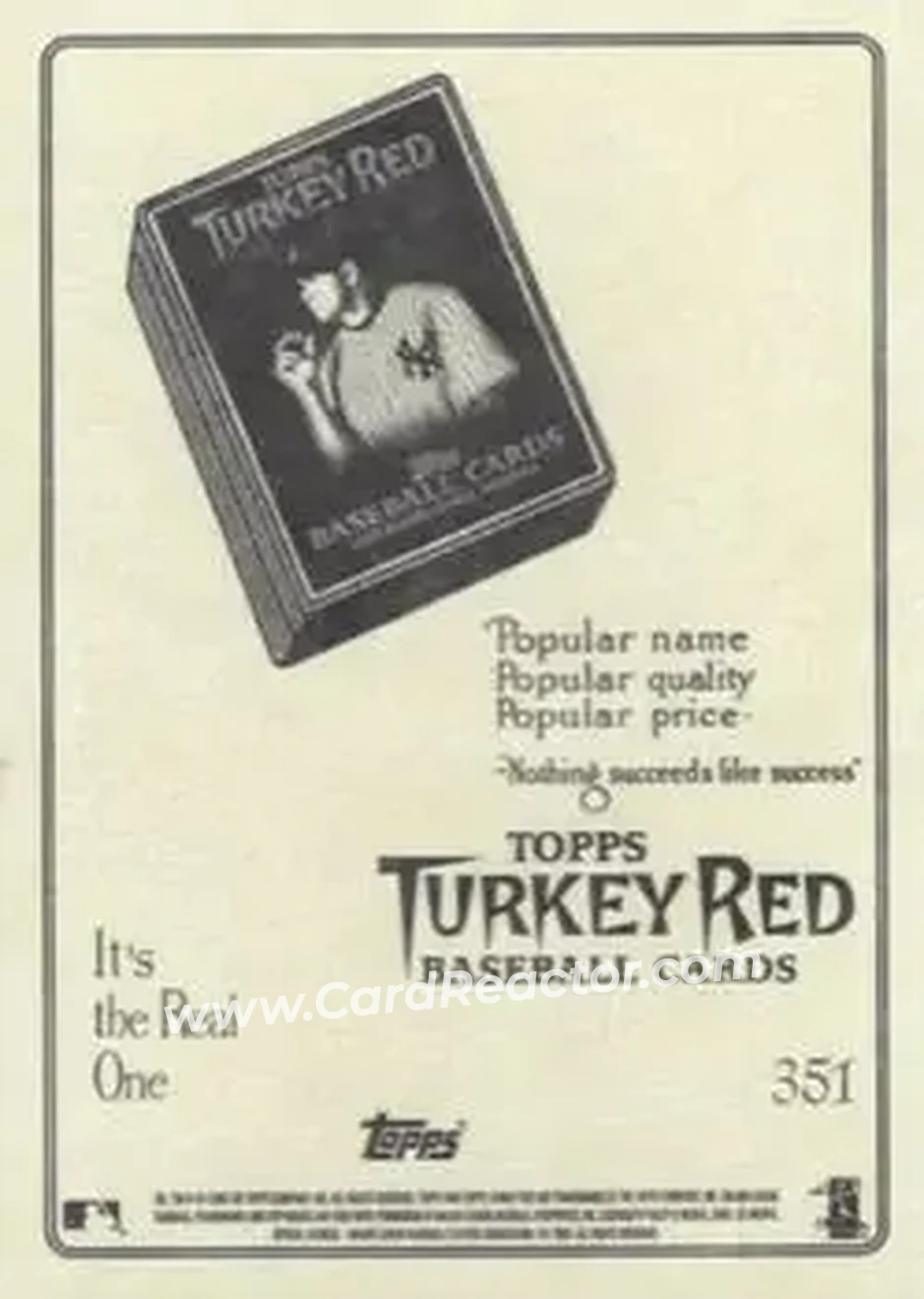 2006 Topps Turkey Red #351b - Mike Piazza - New York Mets - Back 2006 Topps Turkey Red #351b - Mike Piazza - New York Mets - Back