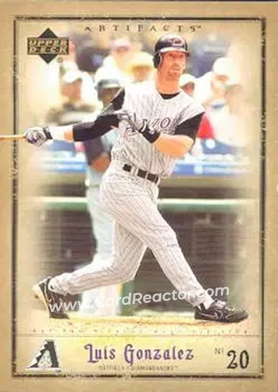 2006 Upper Deck Artifacts #1 - Luis Gonzalez - Arizona Diamondbacks - Front