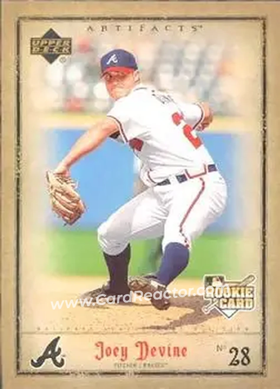 2006 Upper Deck Artifacts #3 - Joey Devine - Atlanta Braves - Front 2006 Upper Deck Artifacts #3 - Joey Devine - Atlanta Braves - Front