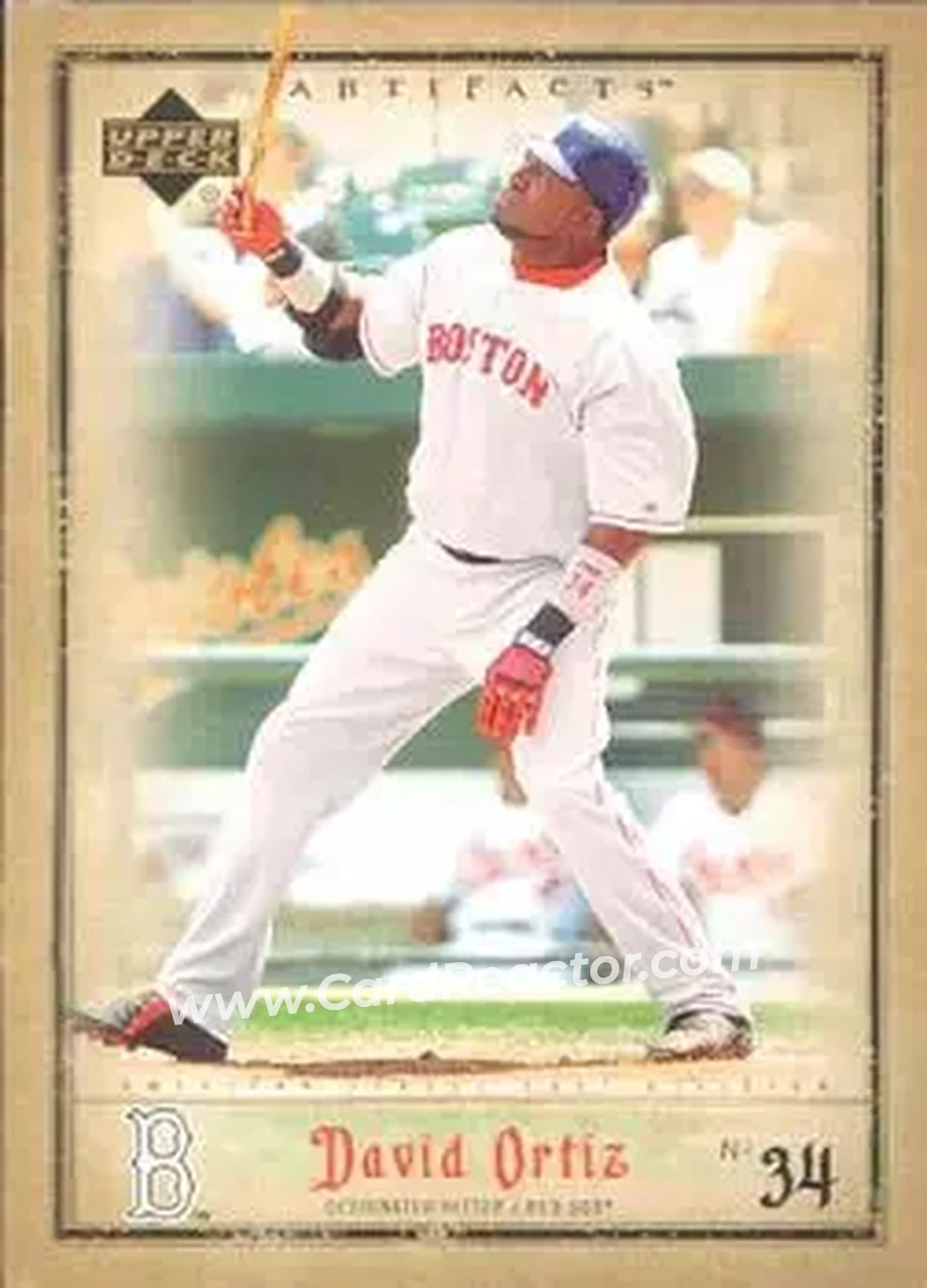 2006 Upper Deck Artifacts #12 - David Ortiz - Boston Red Sox - Front 2006 Upper Deck Artifacts #12 - David Ortiz - Boston Red Sox - Front