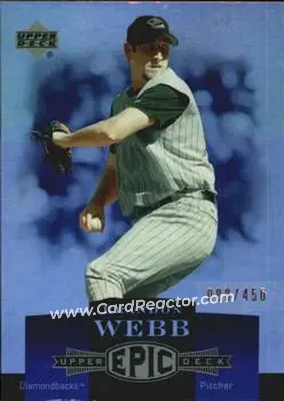 2006 Upper Deck Epic #2 - Brandon Webb - Arizona Diamondbacks - Front 2006 Upper Deck Epic #2 - Brandon Webb - Arizona Diamondbacks - Front