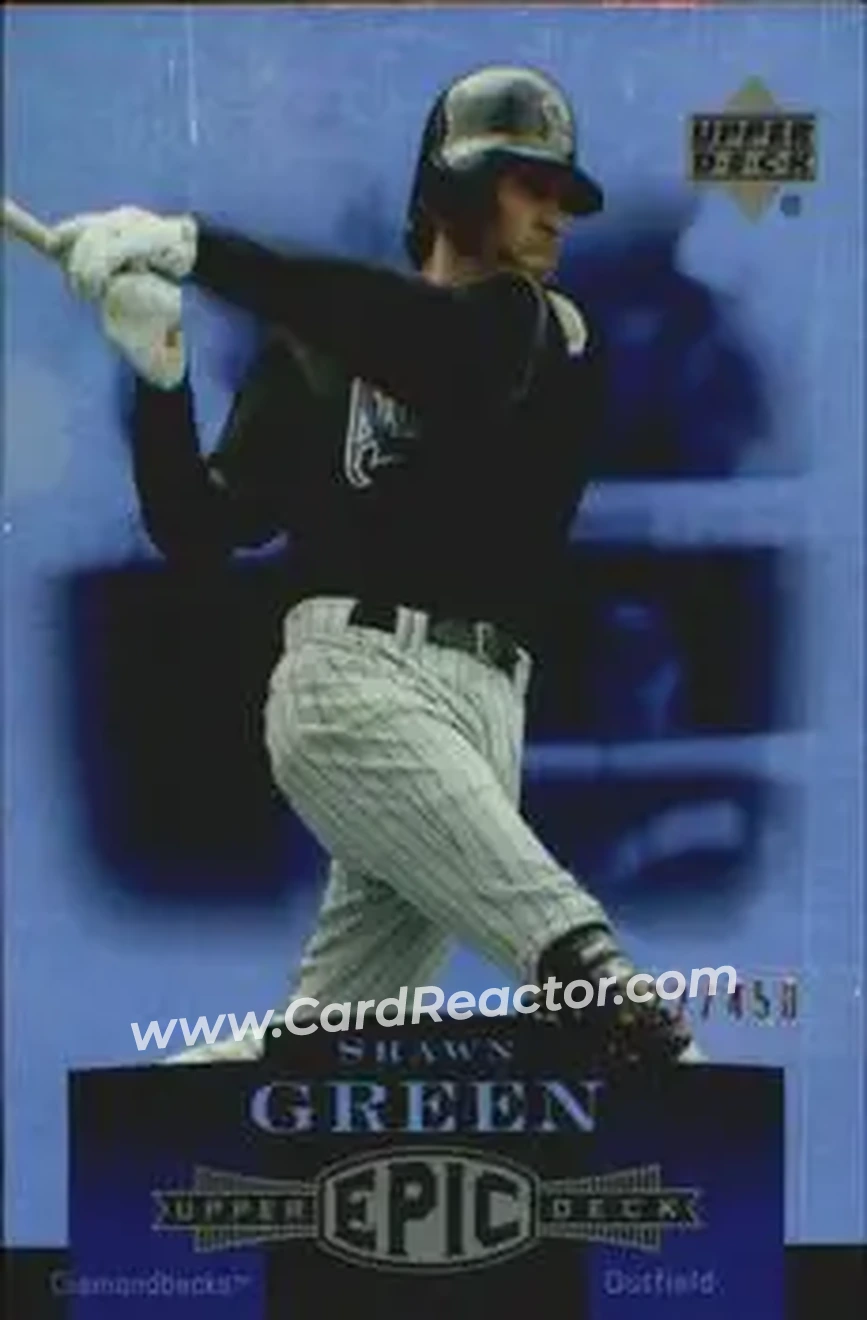 2006 Upper Deck Epic #8 - Shawn Green - Arizona Diamondbacks - Front 2006 Upper Deck Epic #8 - Shawn Green - Arizona Diamondbacks - Front
