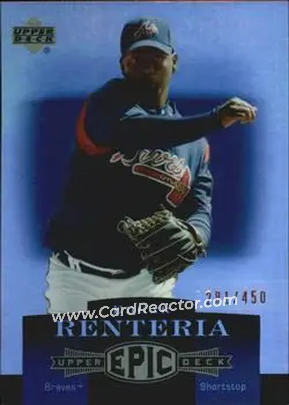2006 Upper Deck Epic #11 - Edgar Renteria - Atlanta Braves - Front 2006 Upper Deck Epic #11 - Edgar Renteria - Atlanta Braves - Front