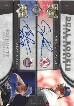 Craig Hansen - Alay Soler DRS, AU, RC, SN55, EXCH - New York Mets - Boston Red Sox · 2006 Upper Deck Exquisite Collection #86