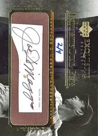 2006 Upper Deck Exquisite Collection - Exquisite Dual Cuts #EC2-3 - Joe DiMaggio - Lou Gehrig AU, CUT, SN4, EXCH - New York Yankees - New York Yankees