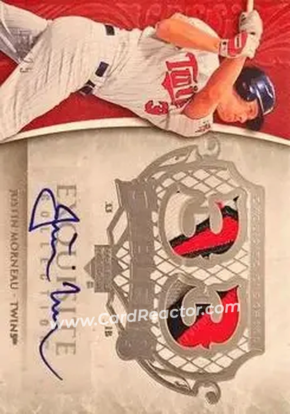 2006 Upper Deck Exquisite Collection - Exquisite Endorsed Emblems #EE-JU - Justin Morneau - Minnesota Twins - Front