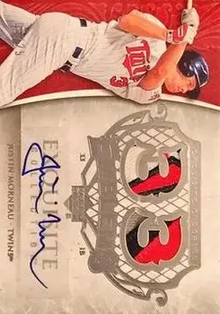 2006 Upper Deck Exquisite Collection - Exquisite Endorsed Emblems #EE-JU - Justin Morneau - Minnesota Twins