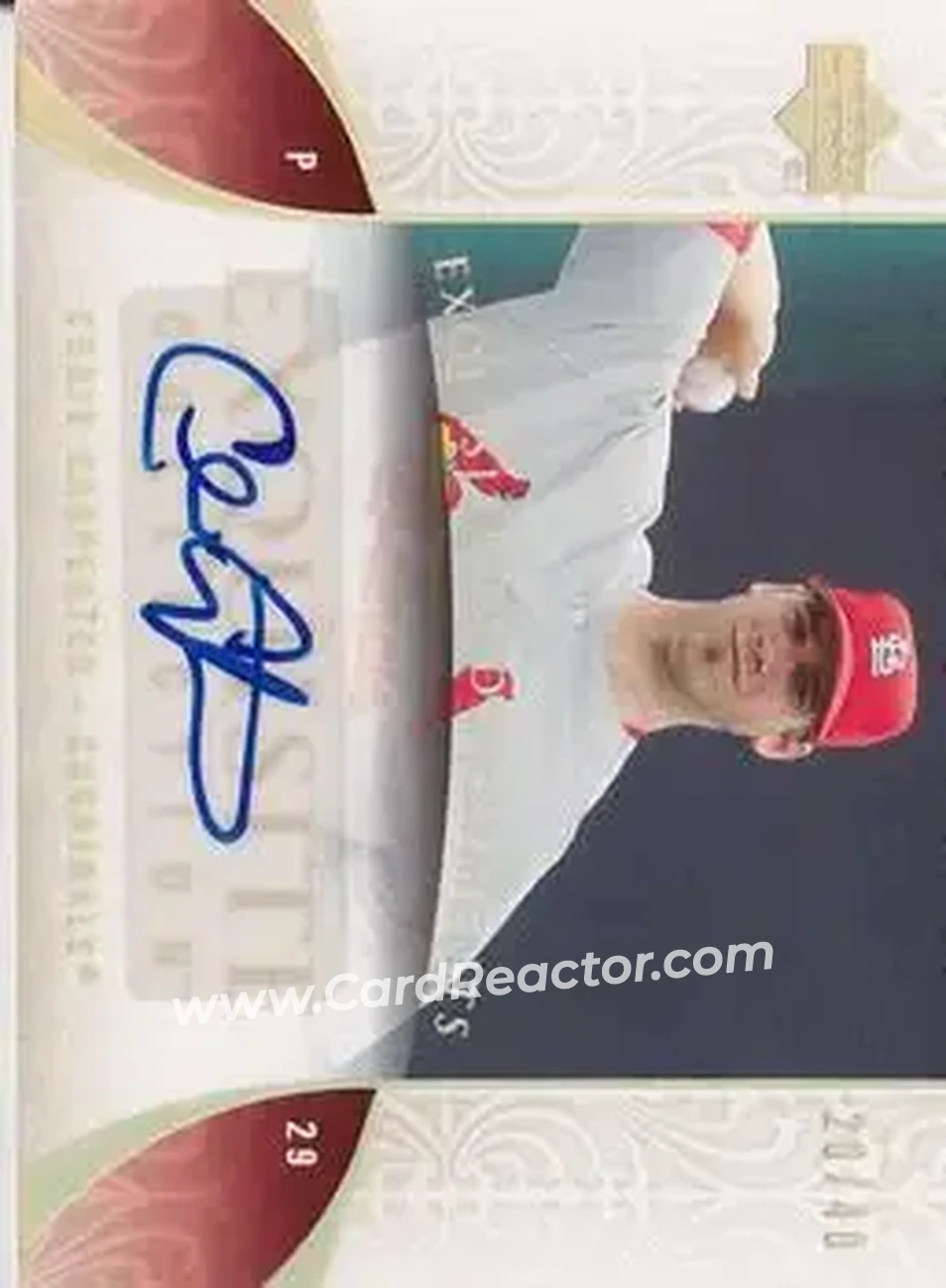 2006 Upper Deck Exquisite Collection - Exquisite Endorsements #EN-CC - Chris Carpenter - St. Louis Cardinals - Front 2006 Upper Deck Exquisite Collection - Exquisite Endorsements #EN-CC - Chris Carpenter - St. Louis Cardinals - Front