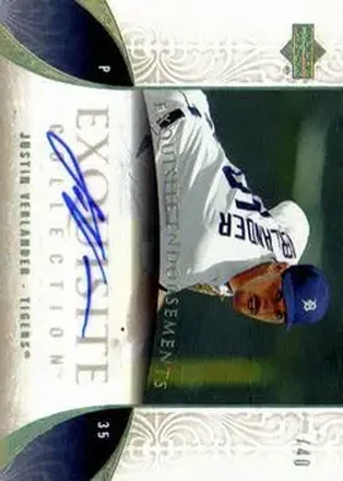 2006 Upper Deck Exquisite Collection - Exquisite Endorsements #EN-JV - Justin Verlander - Detroit Tigers