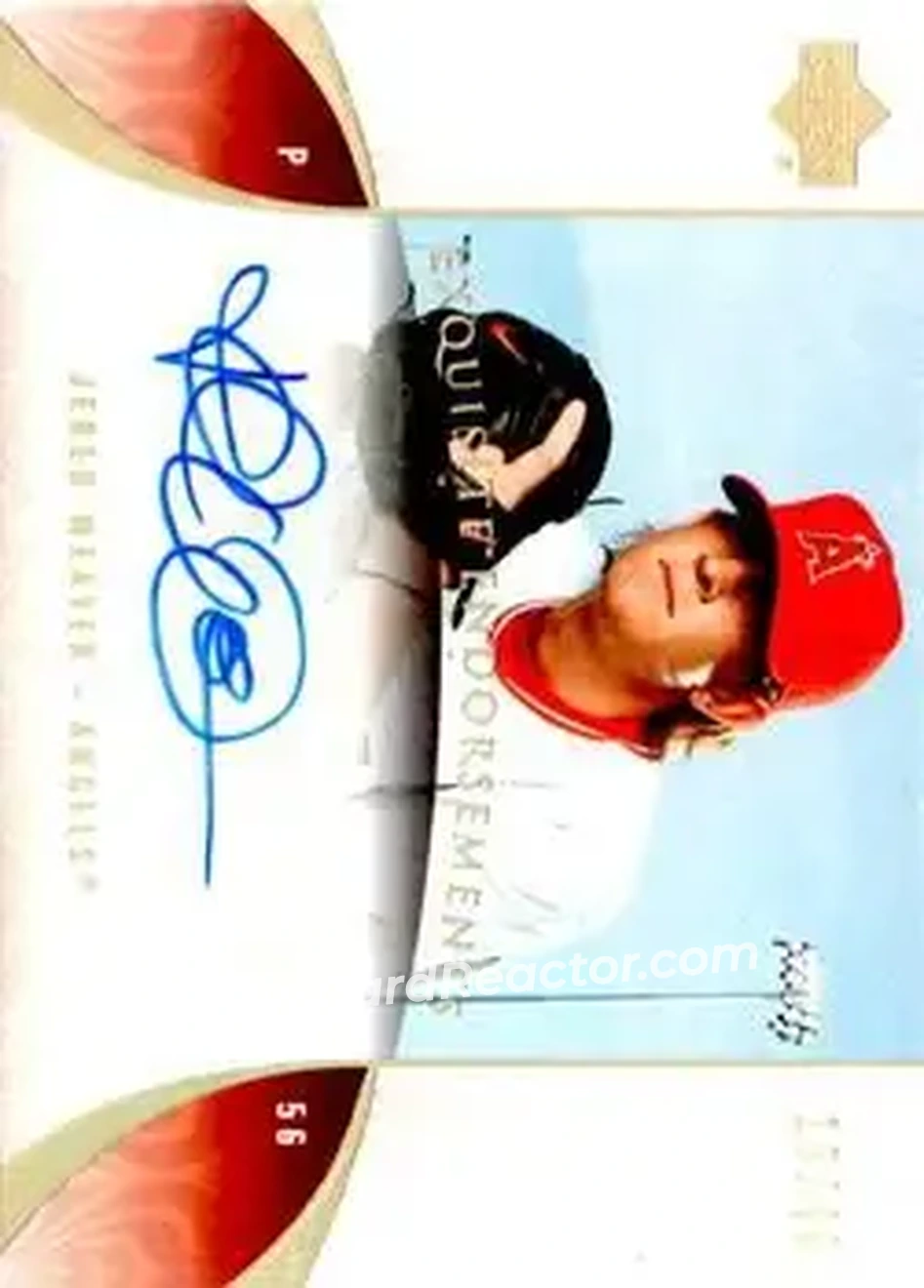 2006 Upper Deck Exquisite Collection - Exquisite Endorsements #EN-JW - Jered Weaver - Los Angeles Angels - Front