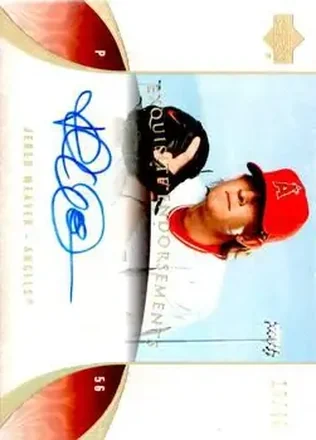 2006 Upper Deck Exquisite Collection - Exquisite Endorsements #EN-JW - Jered Weaver - Los Angeles Angels