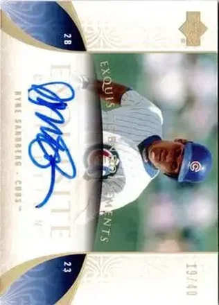 2006 Upper Deck Exquisite Collection - Exquisite Endorsements #EN-RS - Ryne Sandberg - Chicago Cubs