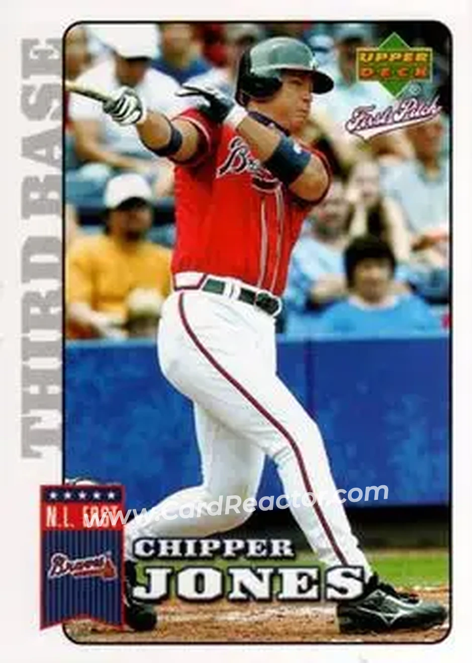 2006 Upper Deck First Pitch #10 - Chipper Jones - Atlanta Braves - Front