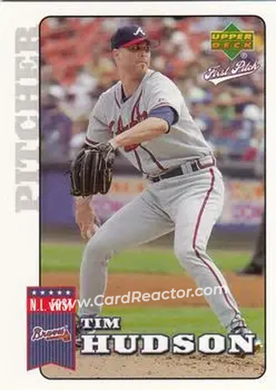 2006 Upper Deck First Pitch #14 - Tim Hudson - Atlanta Braves - Front 2006 Upper Deck First Pitch #14 - Tim Hudson - Atlanta Braves - Front