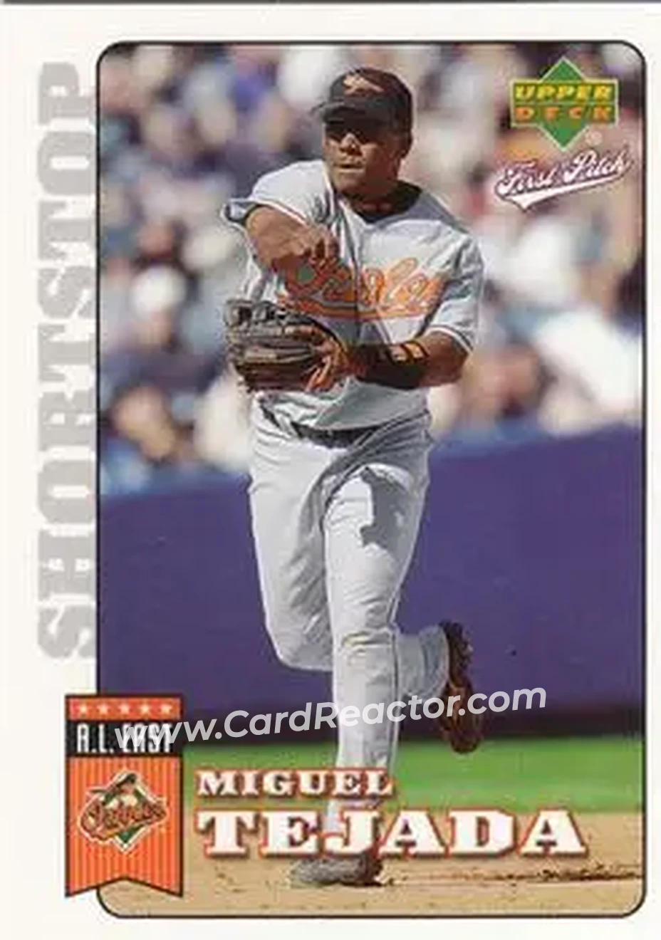 2006 Upper Deck First Pitch #19 - Miguel Tejada - Baltimore Orioles - Front 2006 Upper Deck First Pitch #19 - Miguel Tejada - Baltimore Orioles - Front
