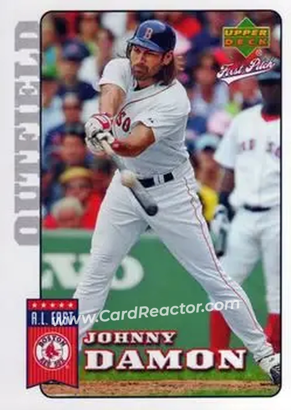2006 Upper Deck First Pitch #26 - Johnny Damon - Boston Red Sox - Front 2006 Upper Deck First Pitch #26 - Johnny Damon - Boston Red Sox - Front