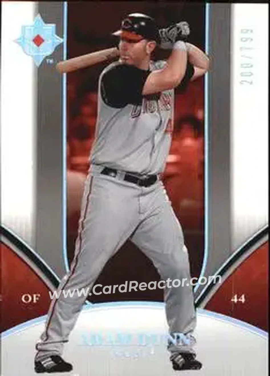 2006 Upper Deck Ultimate Collection #25 - Adam Dunn - Cincinnati Reds - Front 2006 Upper Deck Ultimate Collection #25 - Adam Dunn - Cincinnati Reds - Front