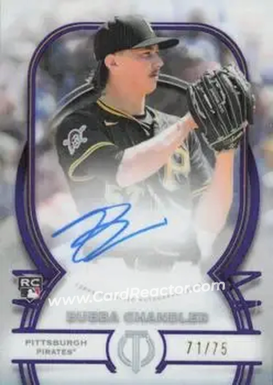 2026 Topps Tribute - Tribute Autographs Purple #TA-BC - Bubba Chandler - Pittsburgh Pirates - Front