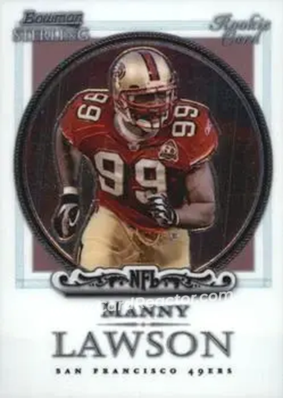 2006 Bowman Sterling #15 - Manny Lawson - San Francisco 49ers - Front