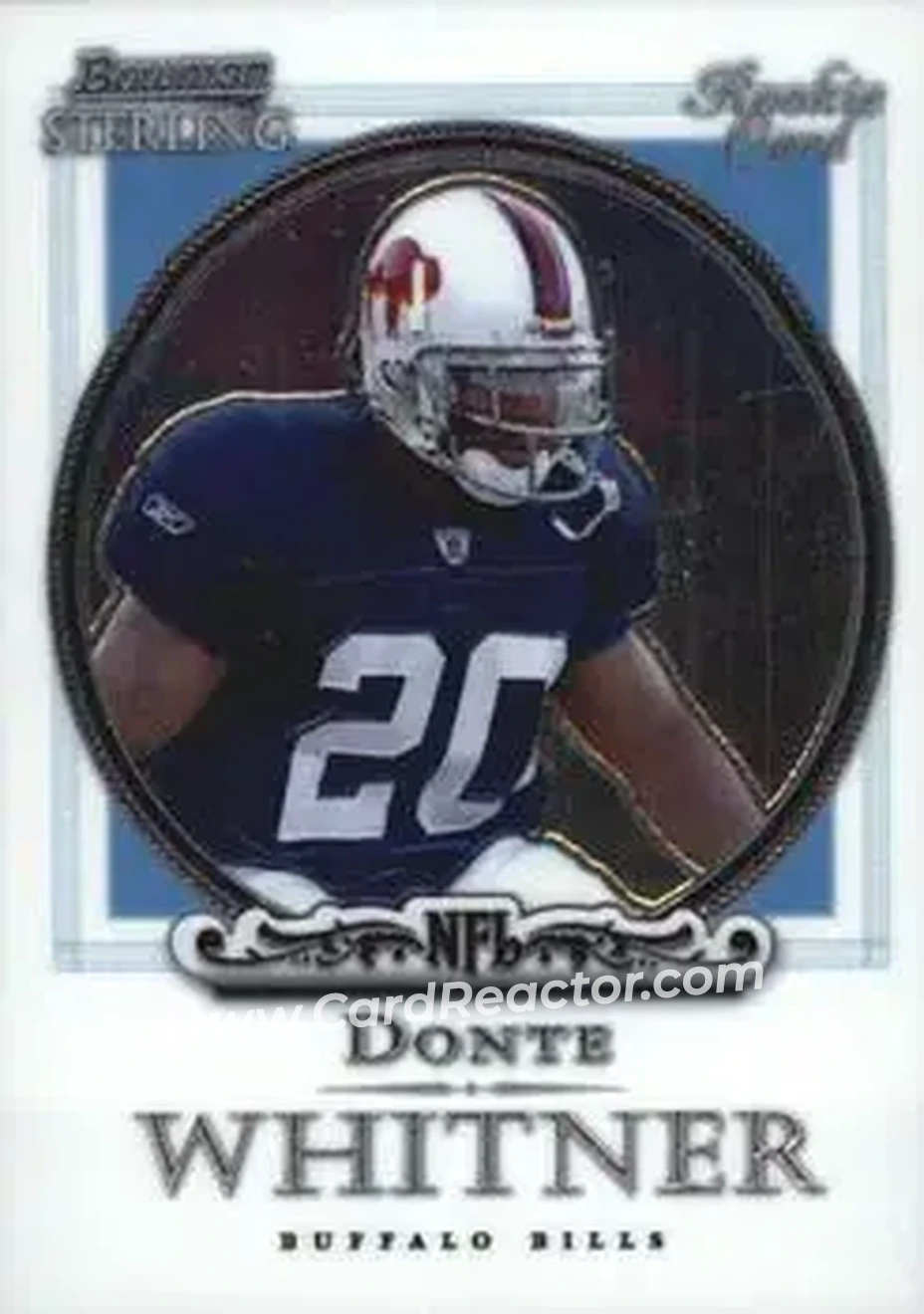 2006 Bowman Sterling #29 - Donte Whitner - Buffalo Bills - Front