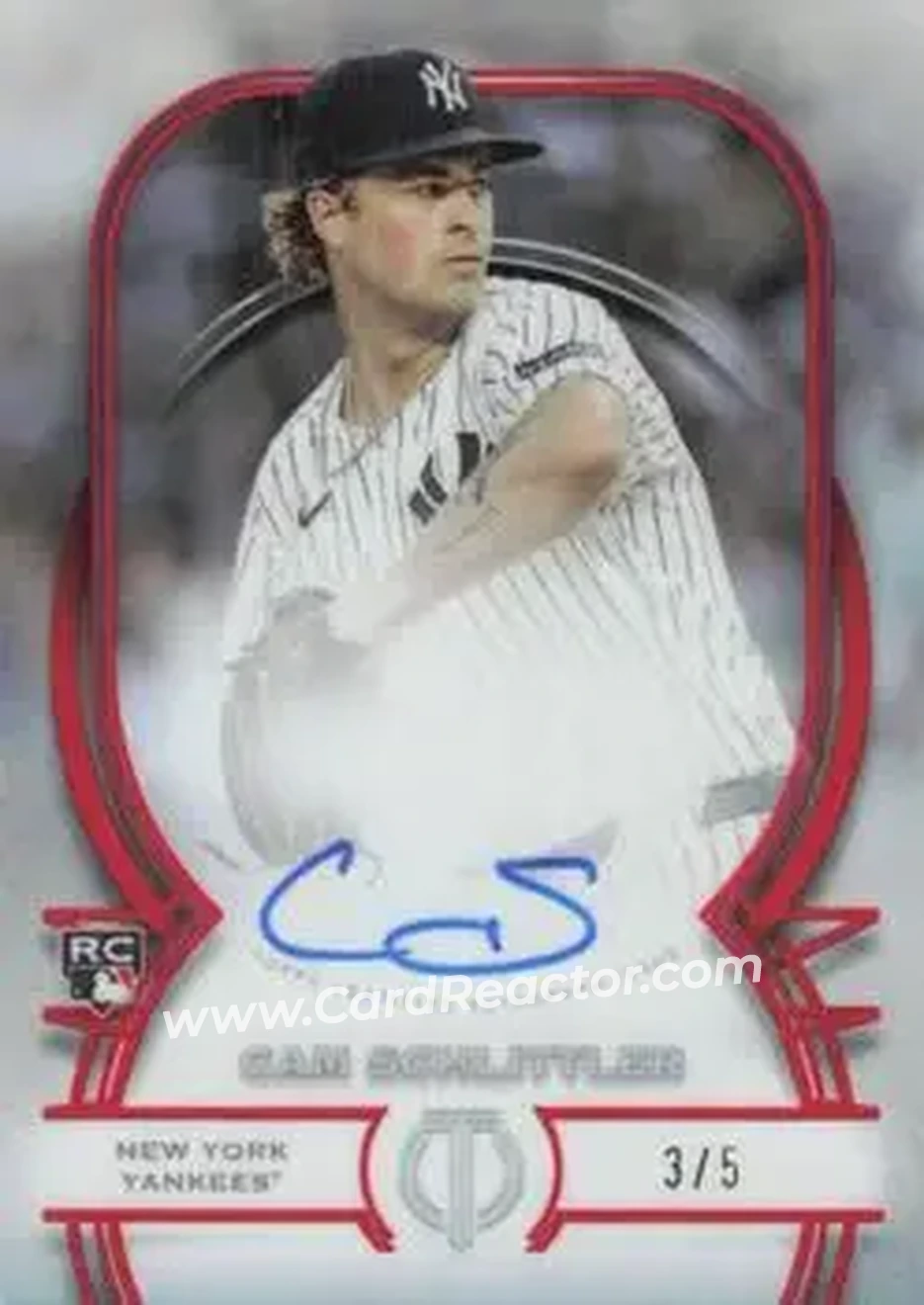 2026 Topps Tribute - Tribute Autographs Red #TA-CSC - Cam Schlittler - New York Yankees - Front