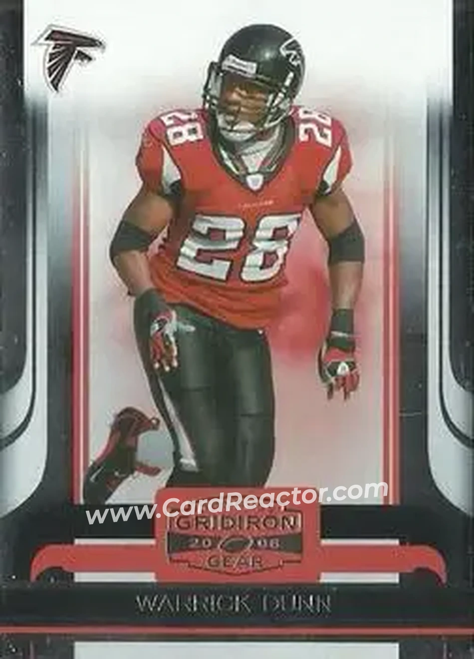 2006 Donruss Gridiron Gear #6 - Warrick Dunn - Atlanta Falcons - Front