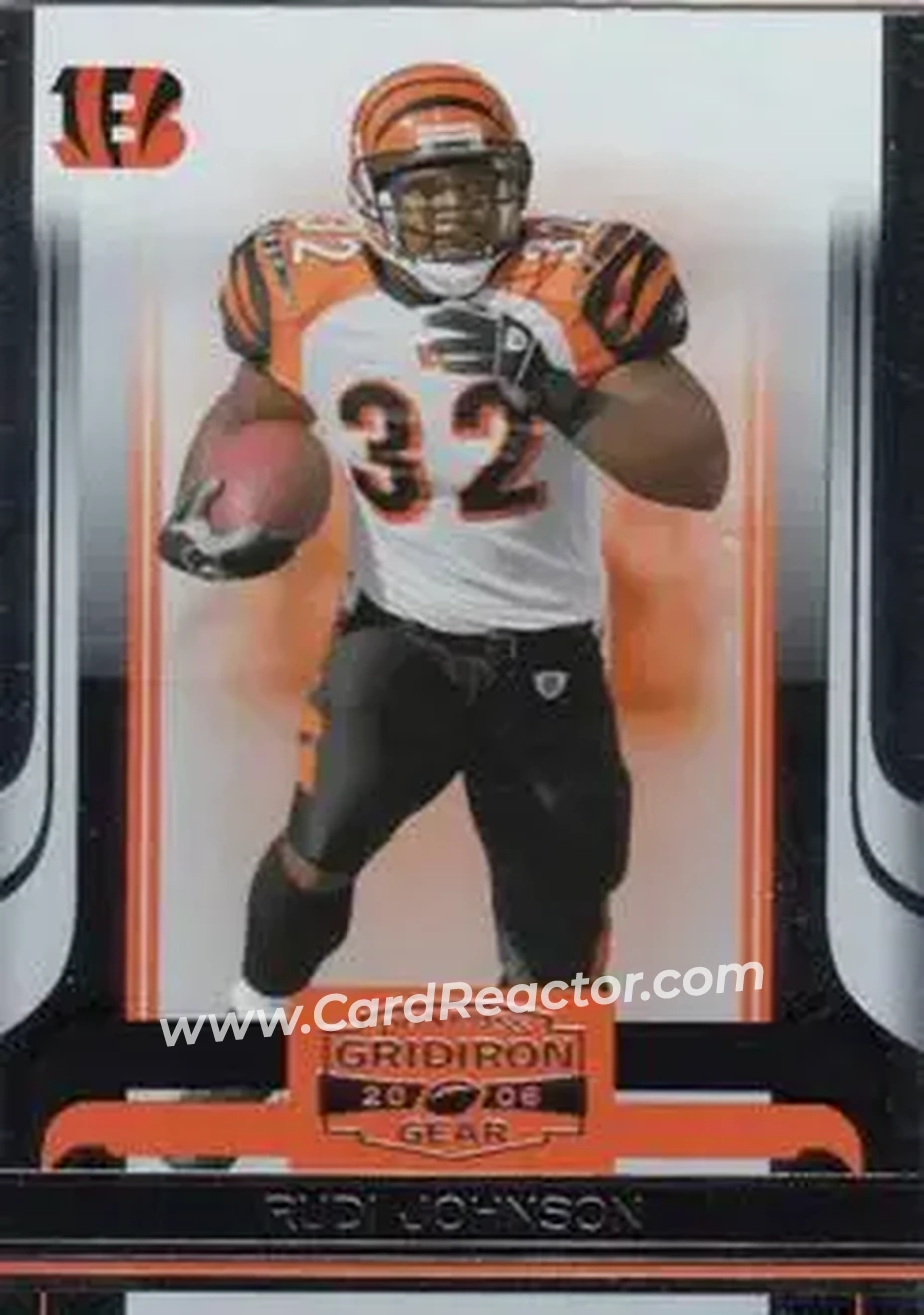 2006 Donruss Gridiron Gear #23 - Rudi Johnson - Cincinnati Bengals - Front 2006 Donruss Gridiron Gear #23 - Rudi Johnson - Cincinnati Bengals - Front