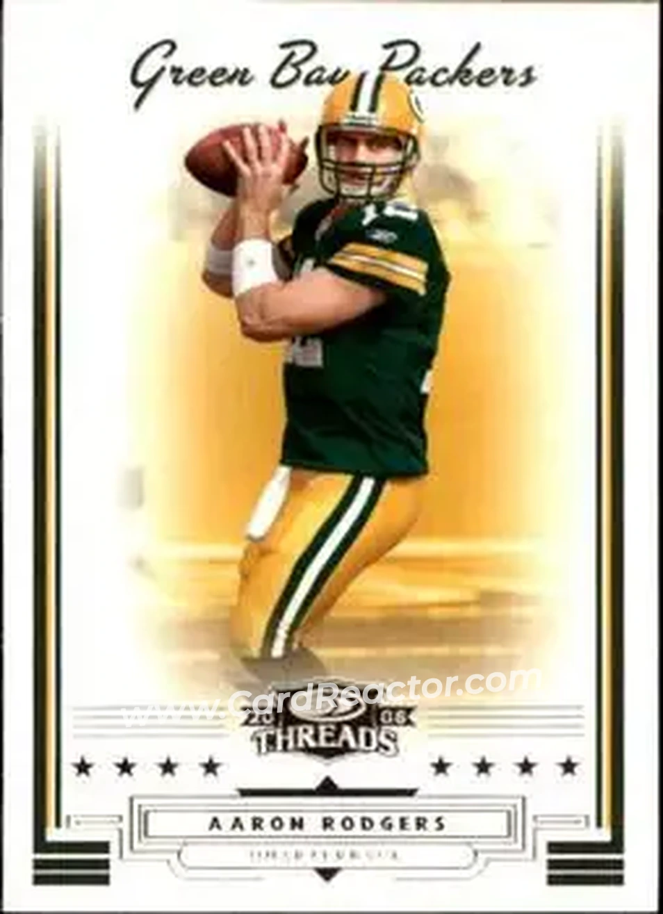 2006 Donruss Threads #10 - Aaron Rodgers - Green Bay Packers - Front