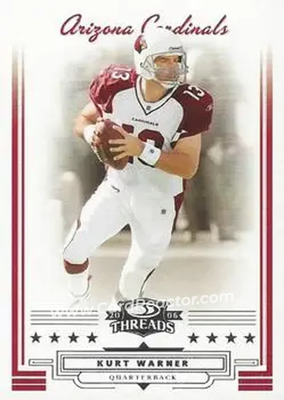 2006 Donruss Threads #20 - Kurt Warner - Arizona Cardinals - Front
