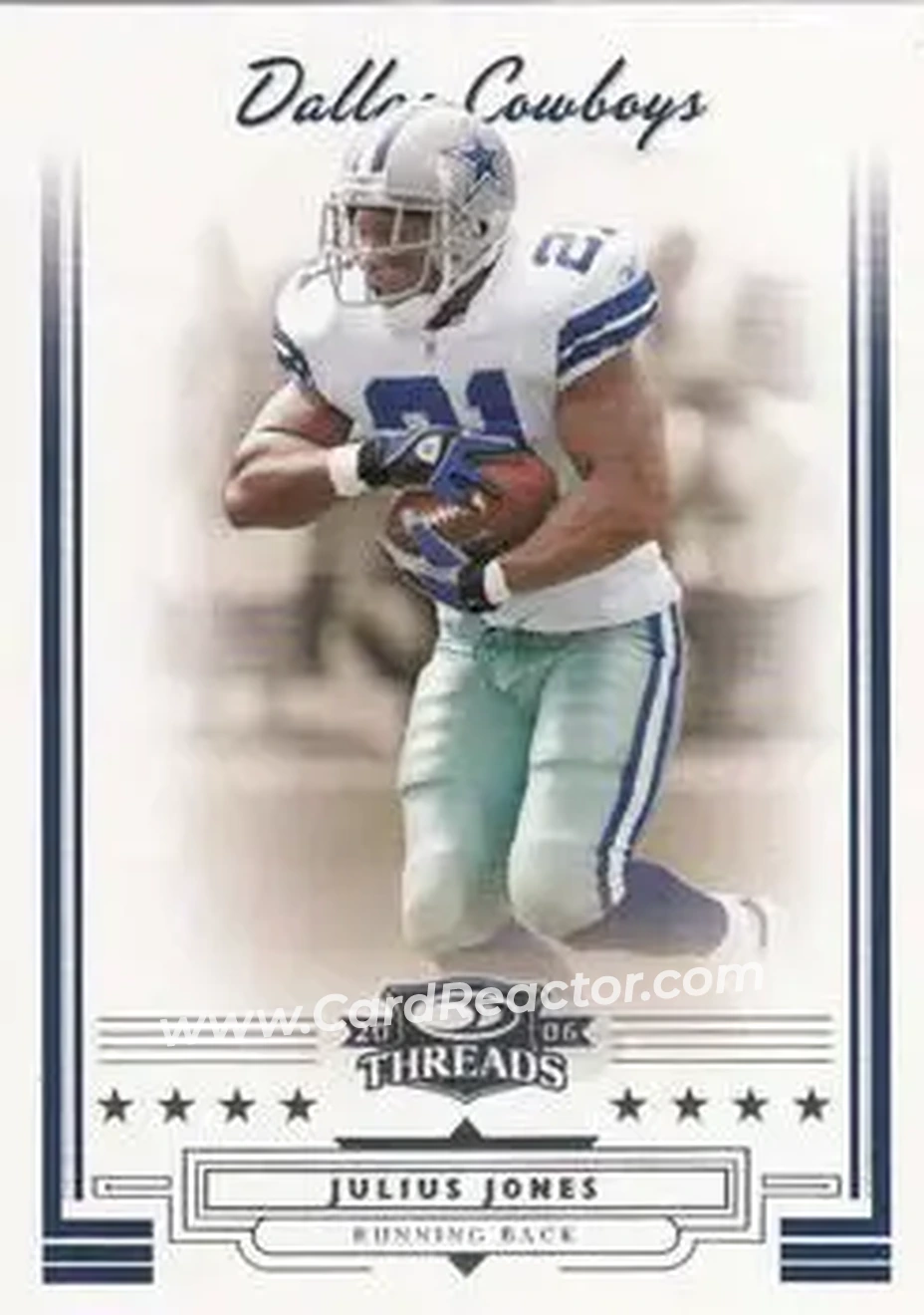 2006 Donruss Threads #3 - Julius Jones - Dallas Cowboys - Front
