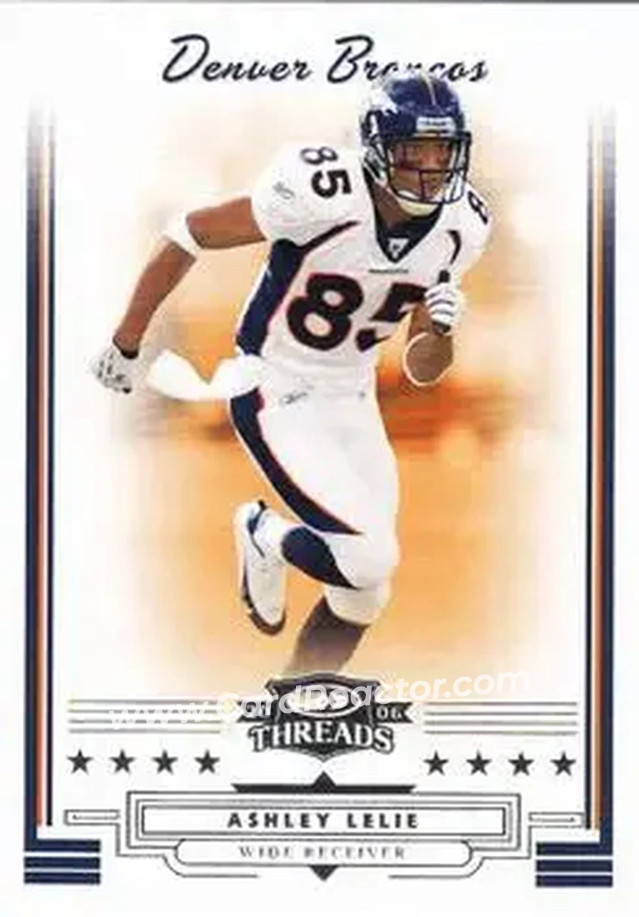 2006 Donruss Threads #6 - Ashley Lelie - Denver Broncos - Front